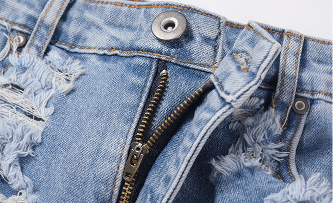 SPINY BAGGY DENIM - BLUE