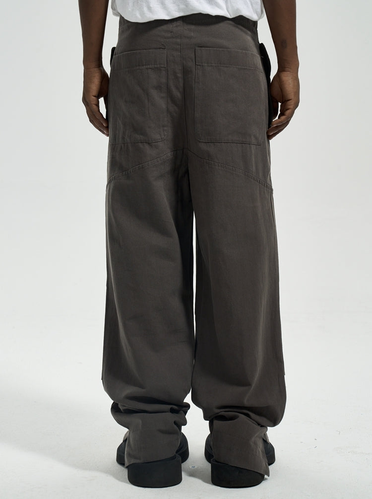 PLEATED CUT BAGGY CASUAL PANTS