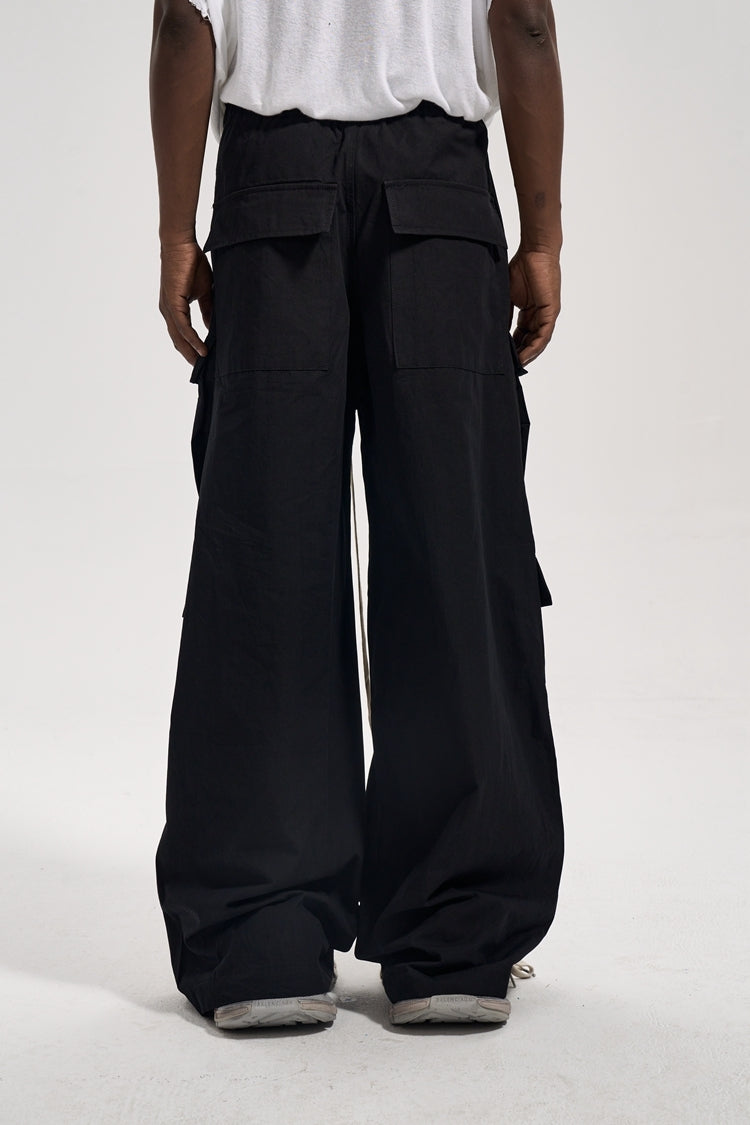 BAGGY CARGO PANTS - BLACK