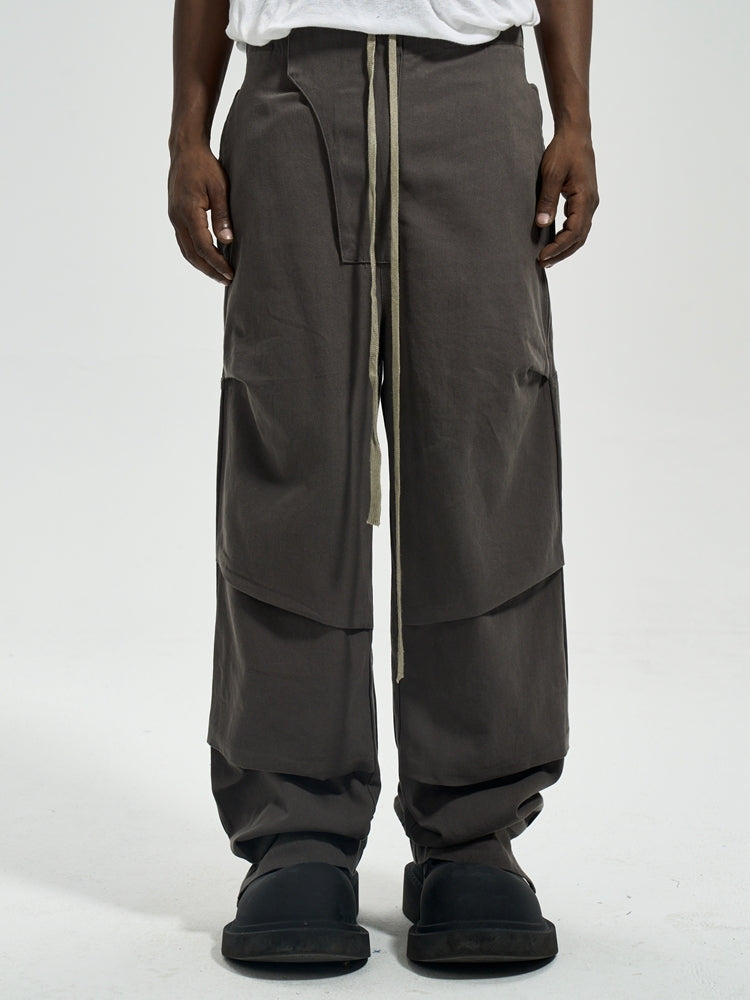 PLEATED CUT BAGGY CASUAL PANTS