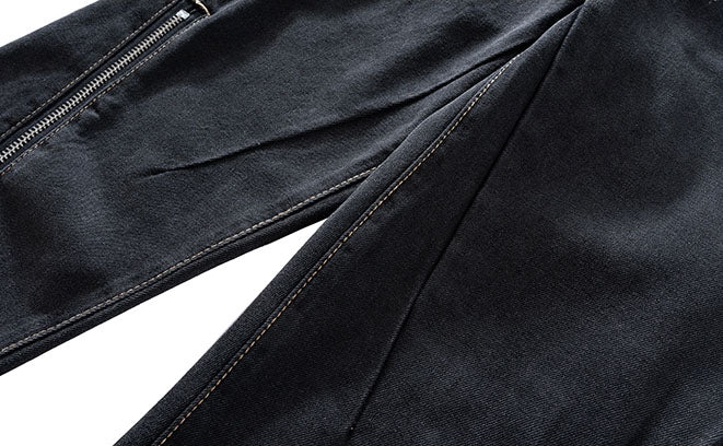 ZIPPER DENIM - BLACK