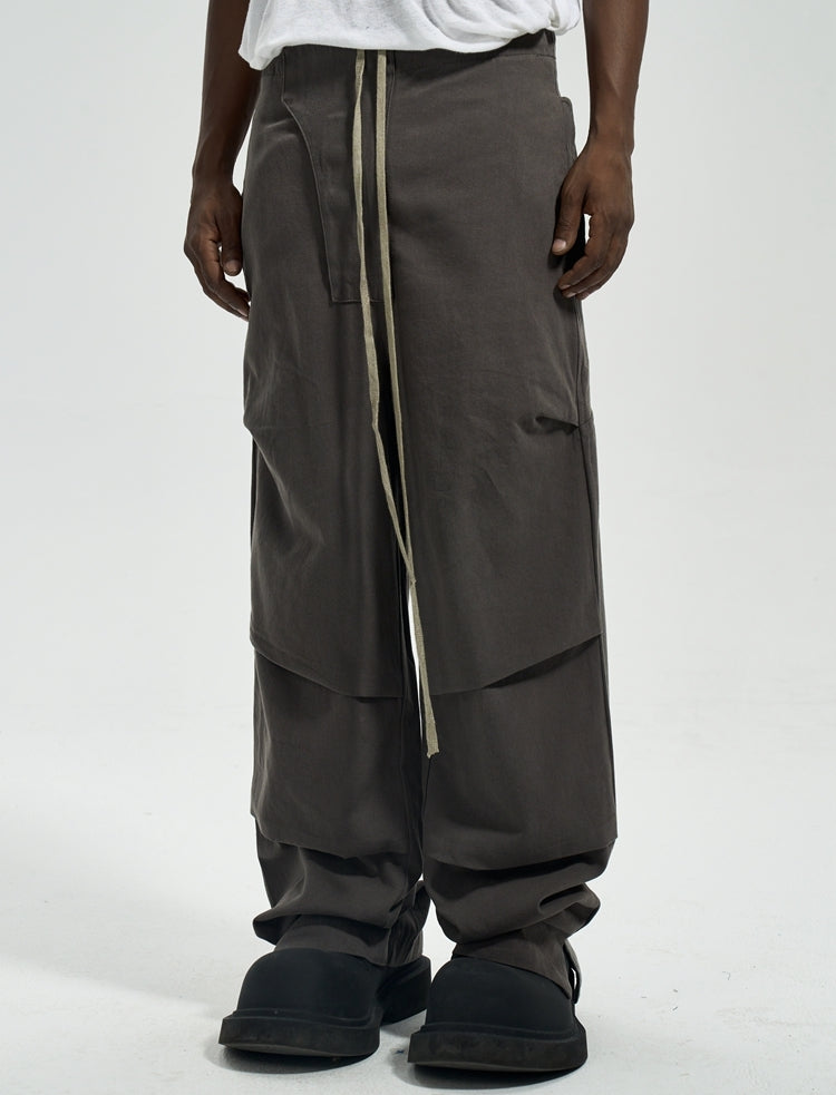 PLEATED CUT BAGGY CASUAL PANTS