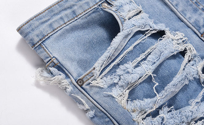 SPINY BAGGY DENIM - BLUE