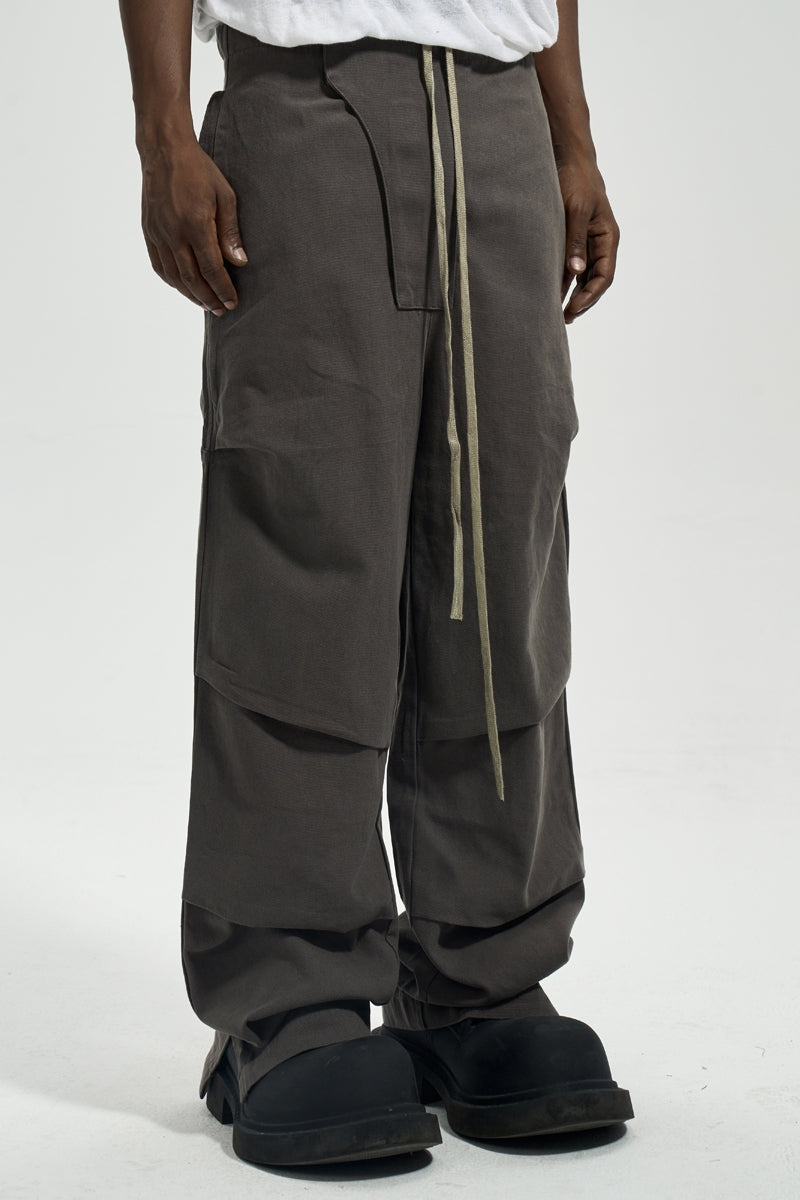 PLEATED CUT BAGGY CASUAL PANTS