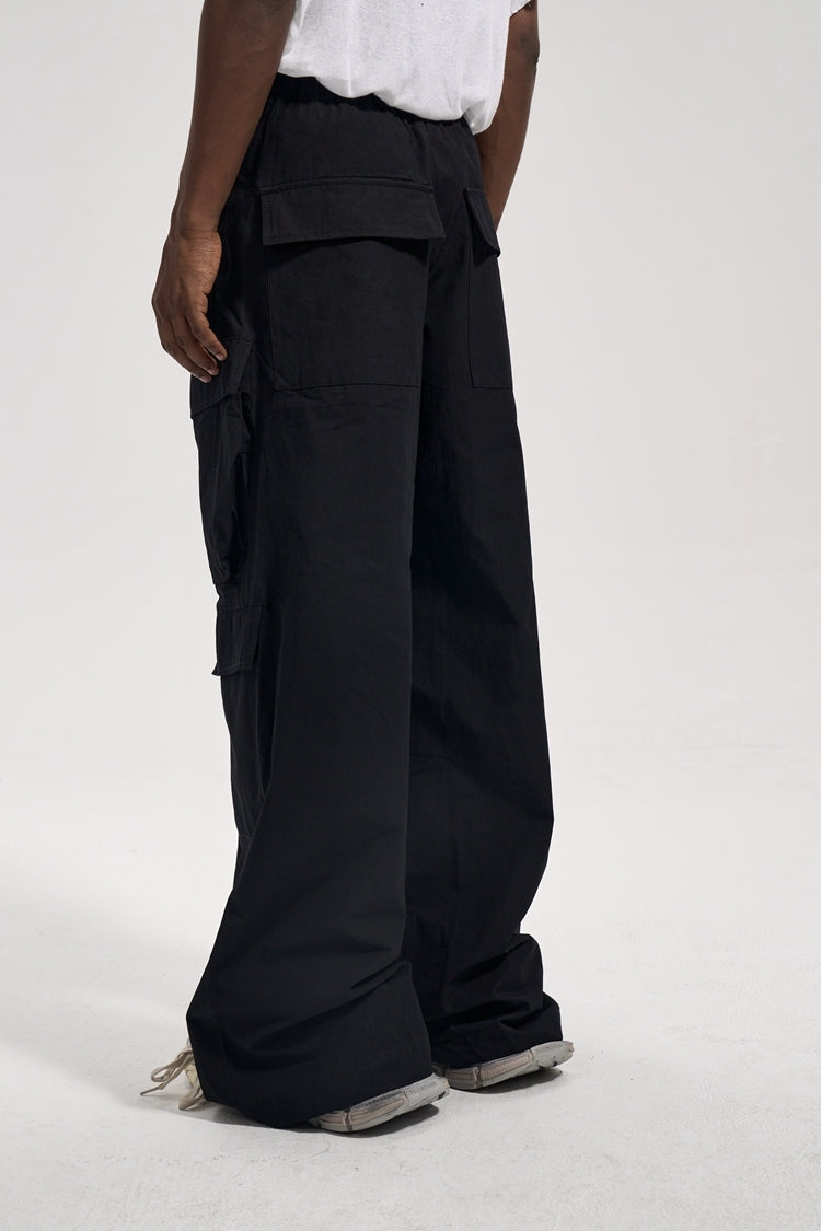 BAGGY CARGO PANTS - BLACK