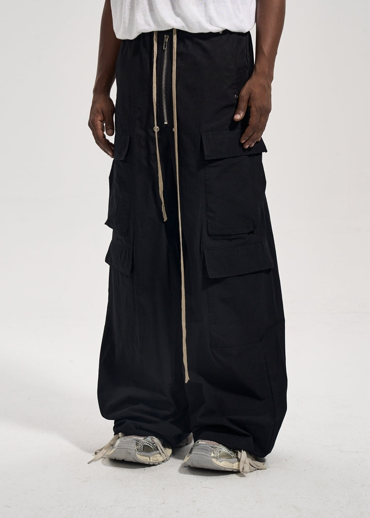 BAGGY CARGO PANTS - BLACK