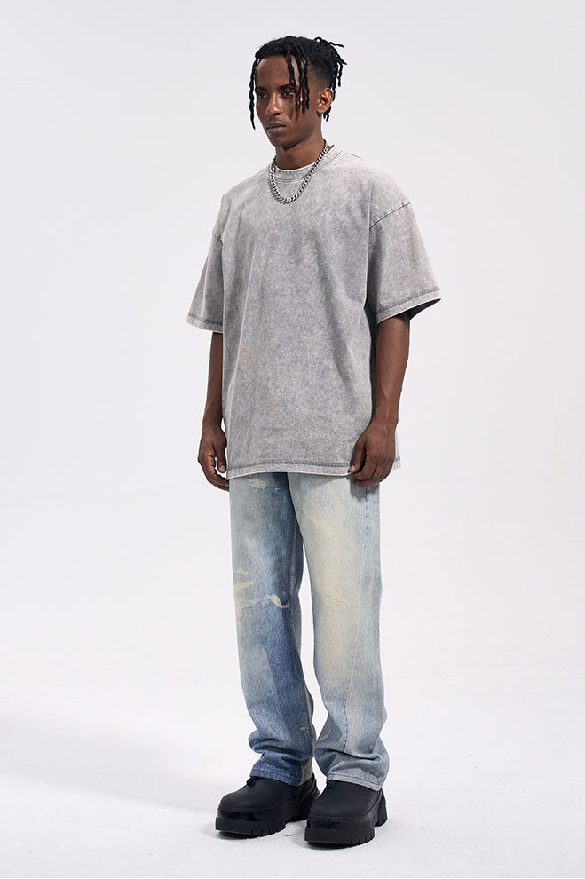 DISTRESSED BAGGY PANTS