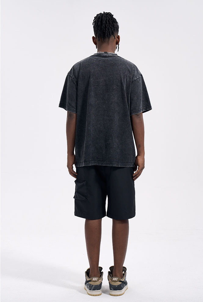 BLACK CARGO SHORTS