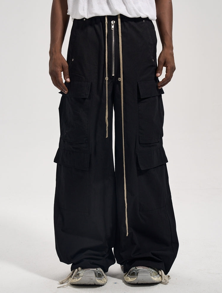 BAGGY CARGO PANTS - BLACK