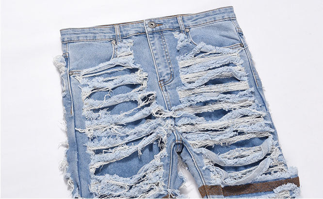 SPINY BAGGY DENIM - BLUE