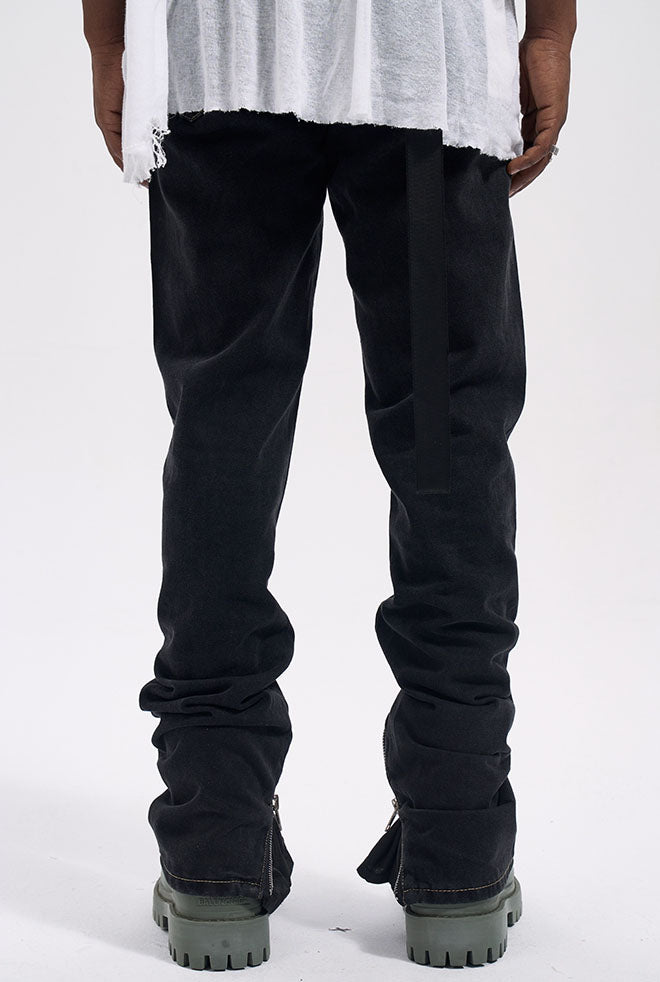 ZIPPER DENIM - BLACK