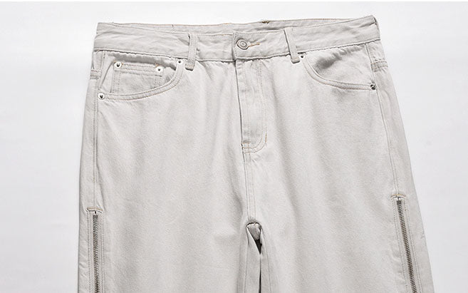 ZIPPER DENIM - GRAY