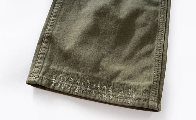 TWO KNEE DENIM - ARMY GREEN